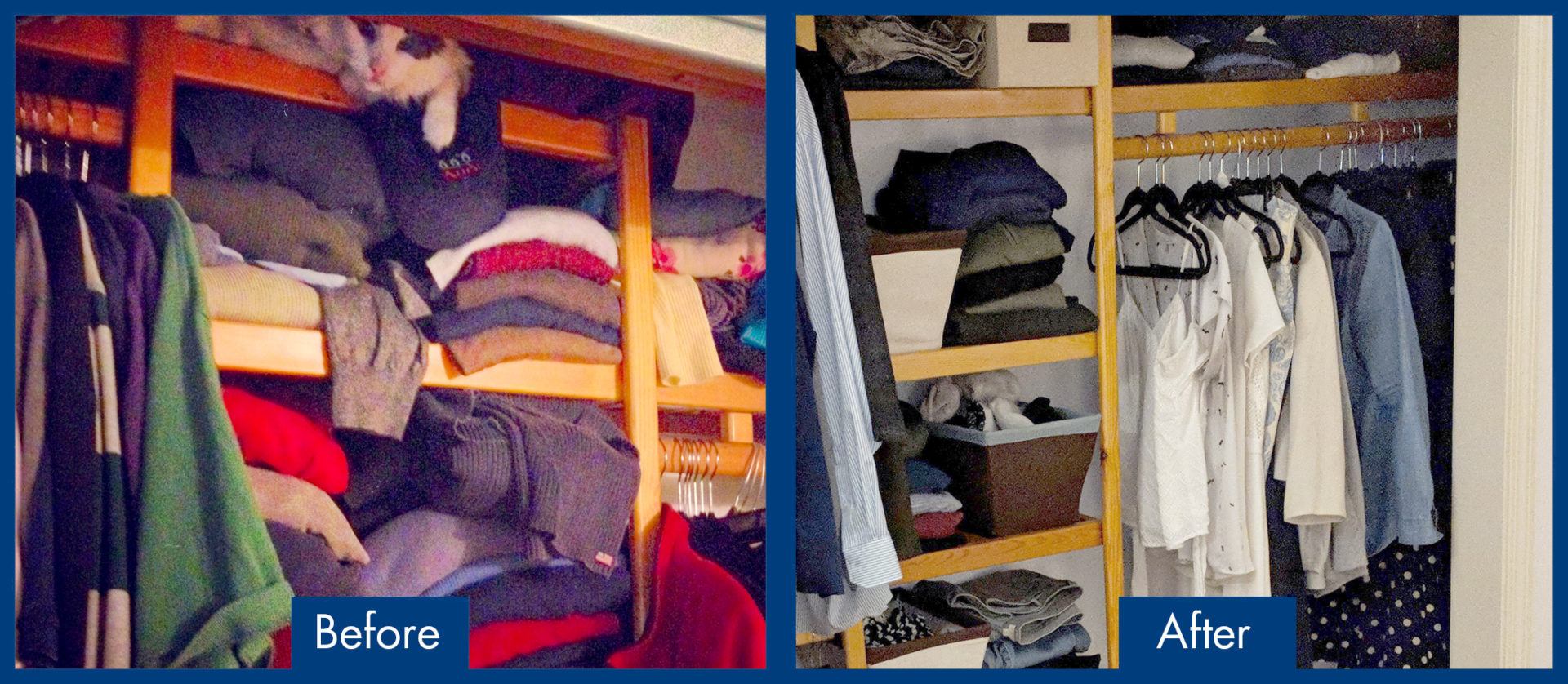 Capsule Wardrobe Before and After