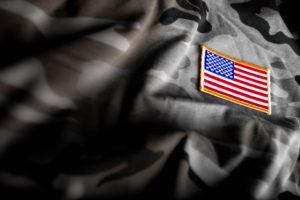 American flag patch on Army jacket
